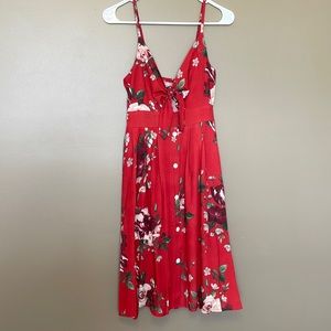 Red floral sundress size small